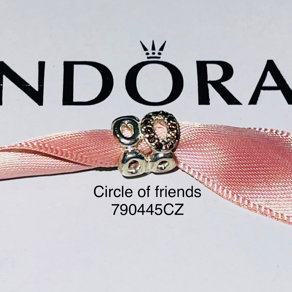 Pandora Retired Circle Of Friends With CZ Charm